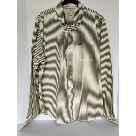 VTG. Hollister California‎ Men's Long Sleeve Stripe Shirt Size XL - Picture 3 of 12